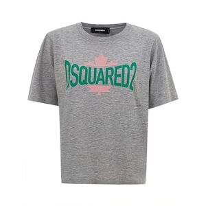 Dsquared² Chic Gray Cotton Tee for the Modern Women's Woman